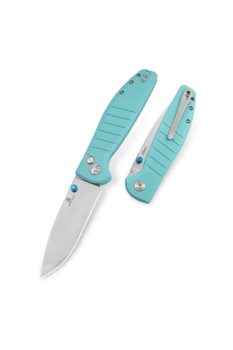 Nóż składany Bestechman Goodboy Tiffany Blue G10, Satin / Stonewashed D2 by Keanu Alfaro (BMK04B)