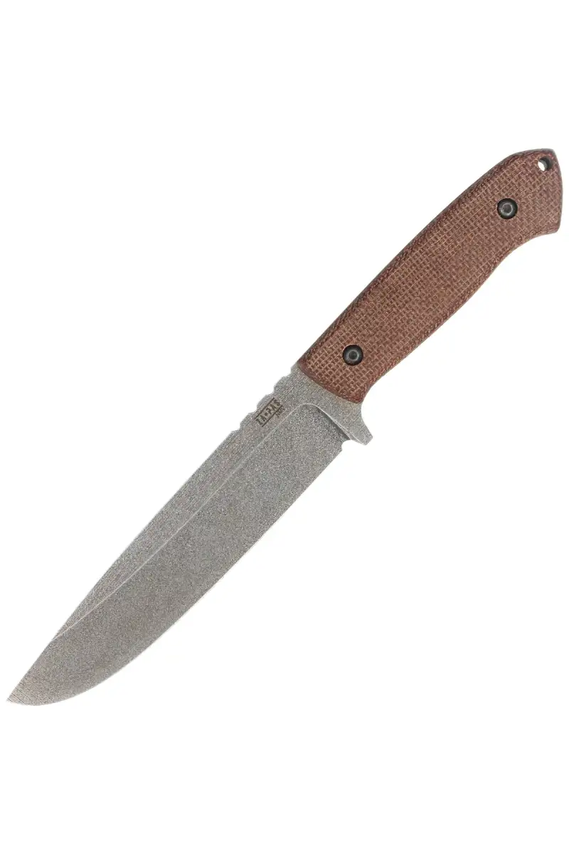Nóż Za-Pas Expendable Brown Micarta, Acid Stonewashed NMV (EX-ST-M-BR)