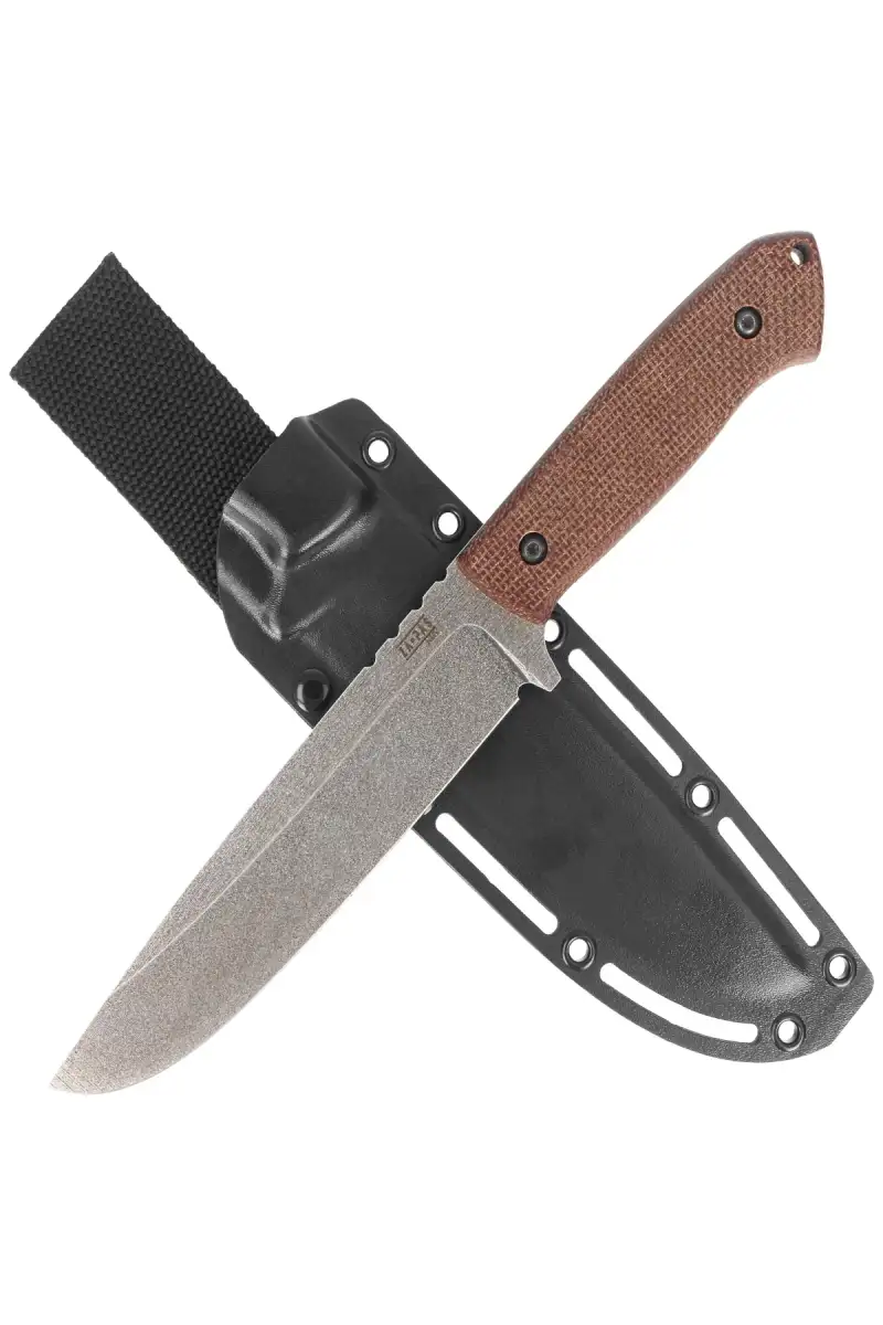 Nóż Za-Pas Expendable Brown Micarta, Acid Stonewashed NMV (EX-ST-M-BR)