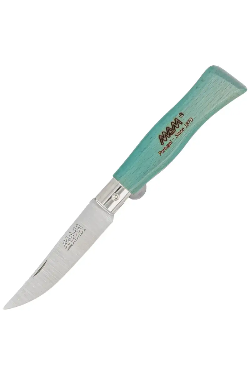 Nóż składany MAM Douro S z blokadą, Turquoise Beech Wood, Steel HD (2006-TU)