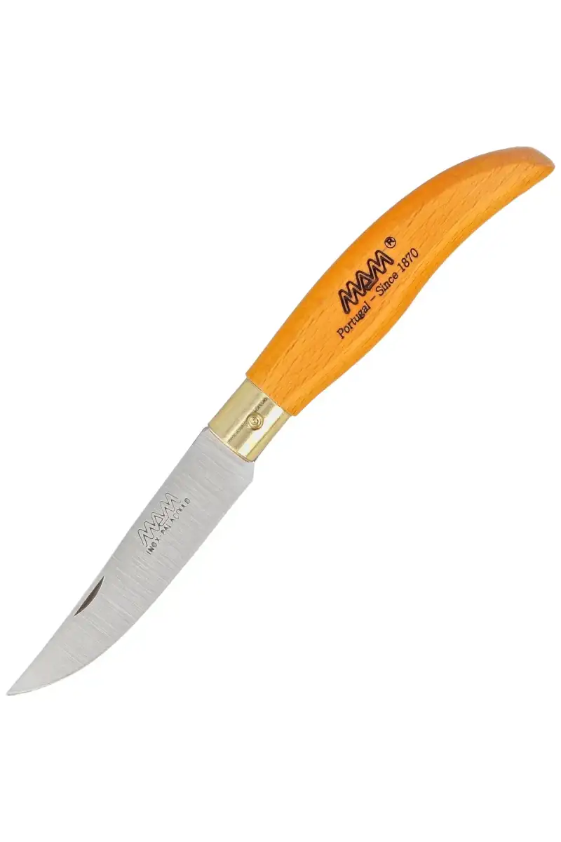 Nóż składany MAM Iberica S, Orange Beech Wood, Brass HD (2010-OR)