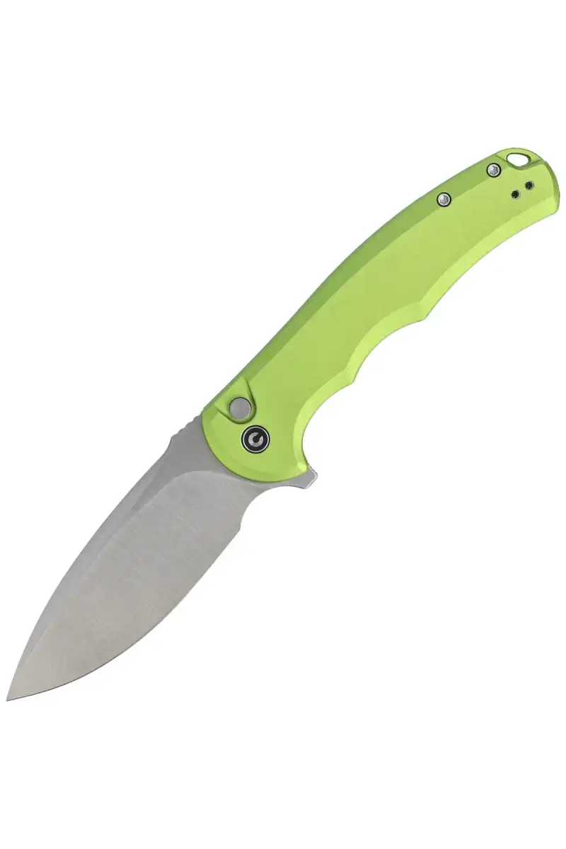 Nóż składany Civivi Button Lock Praxis Lime Green Aluminium, Satin Nitro-V (C18026E-3)