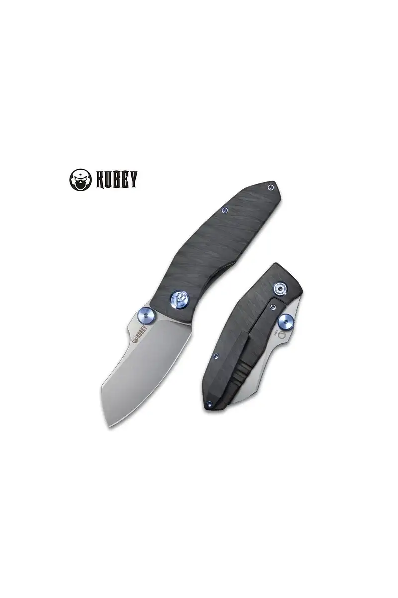 Nóż składany Kubey Monsterdog Flame Titanium, Bead Blasted M390 by Dmitry Osarenko (KB285D)