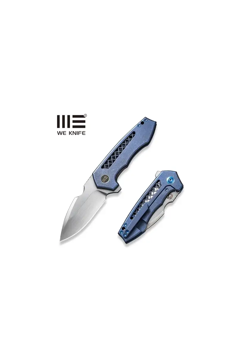 Nóż składany WE Knife Harpen Blue Titanium, Hand Rubbed Satin CPM 20CV by Michael Burch (WE23019-2)