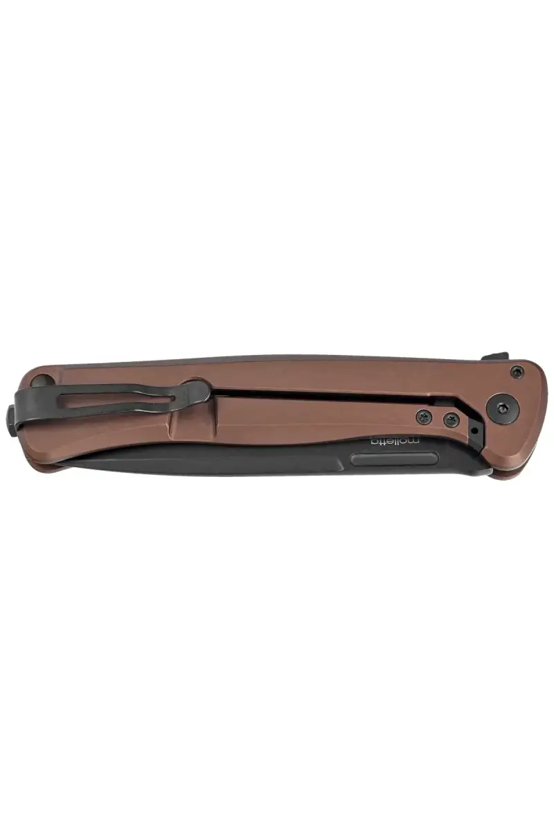 Nóż składany LionSteel Skinny Earth Aluminium/Natural Canvas Micarta, Old Black MagnaCut by Molletta (SK01A EB)