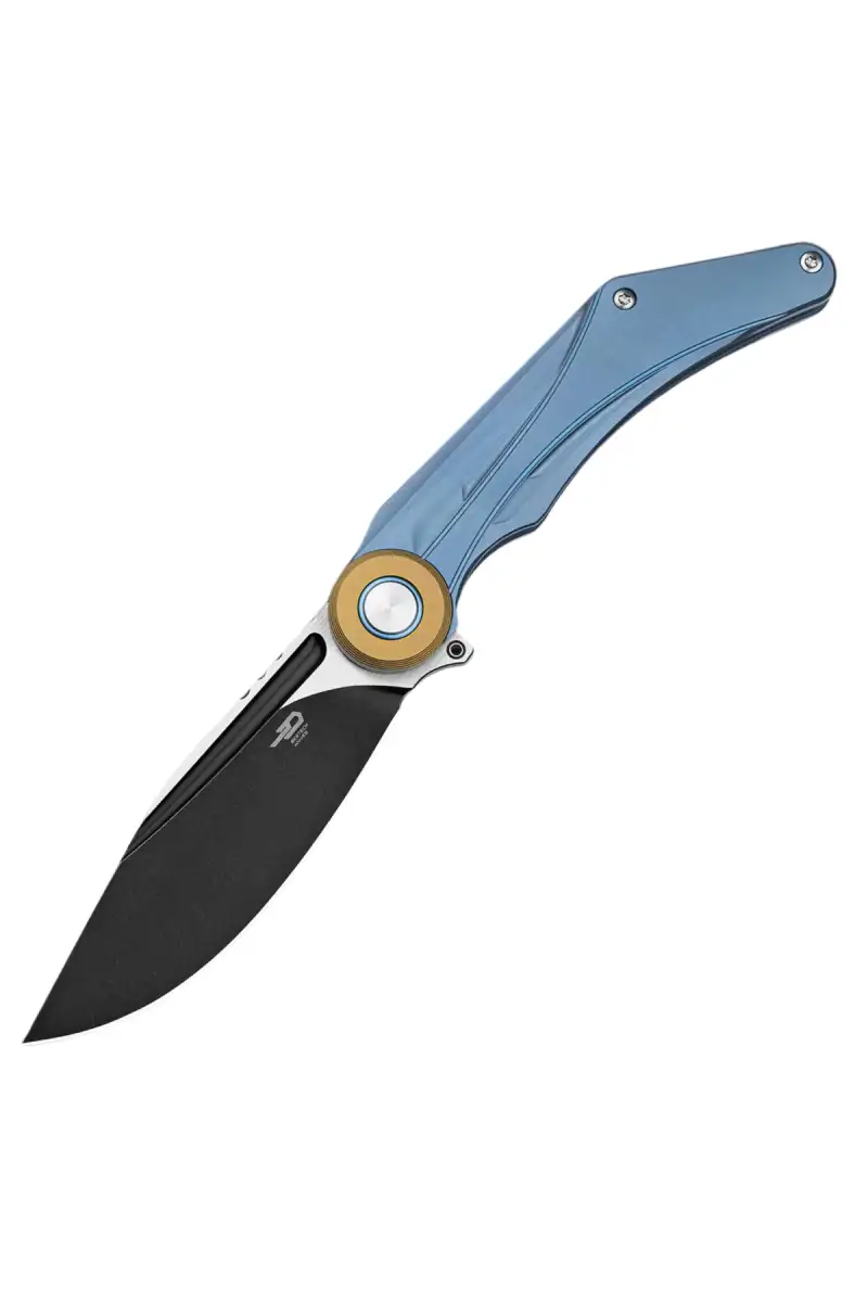Nóż składany Bestech Seraph Blue Titanium, Black Stonewashed/Satin M390 by Kombou (BT2403D)