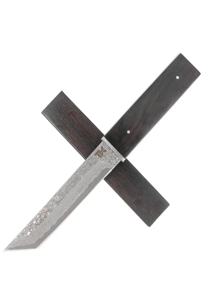 Nóż Tramuntana Decor Habitat Tanto Black Ebony, Damascus (H0077)