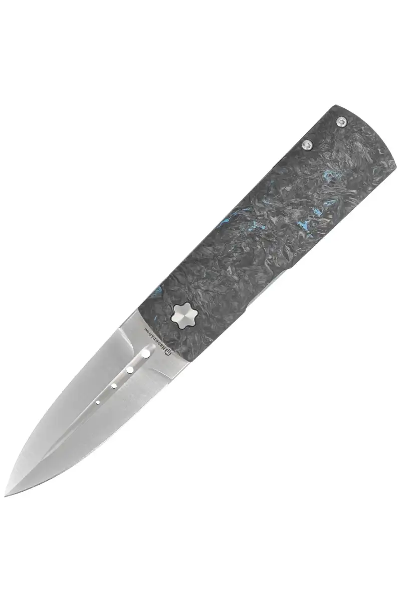 Nóż składany Maserin Daga Black/Blue FatCarbon, Satin Elmax by Attilio Morotti (372/B)