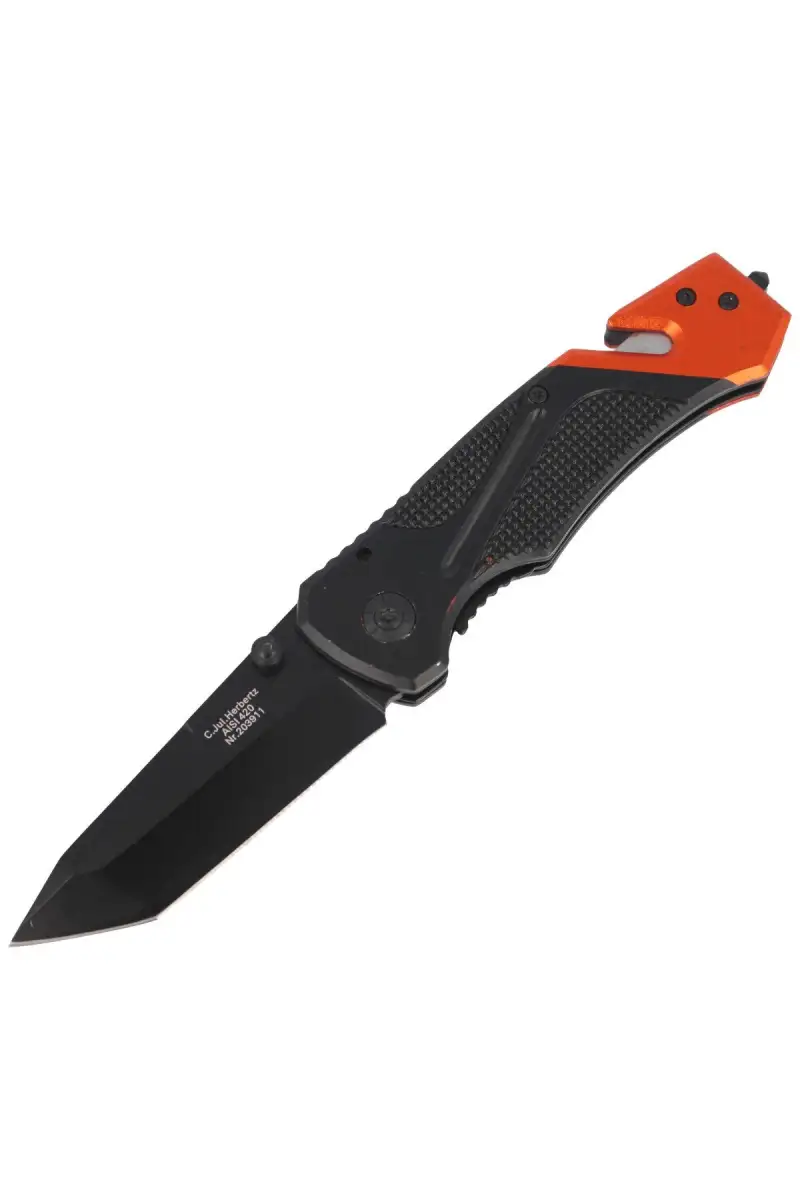 Nóż ratowniczy Herbertz CJH Black/Red Aluminium, Epoxy Coated 420 (203911)