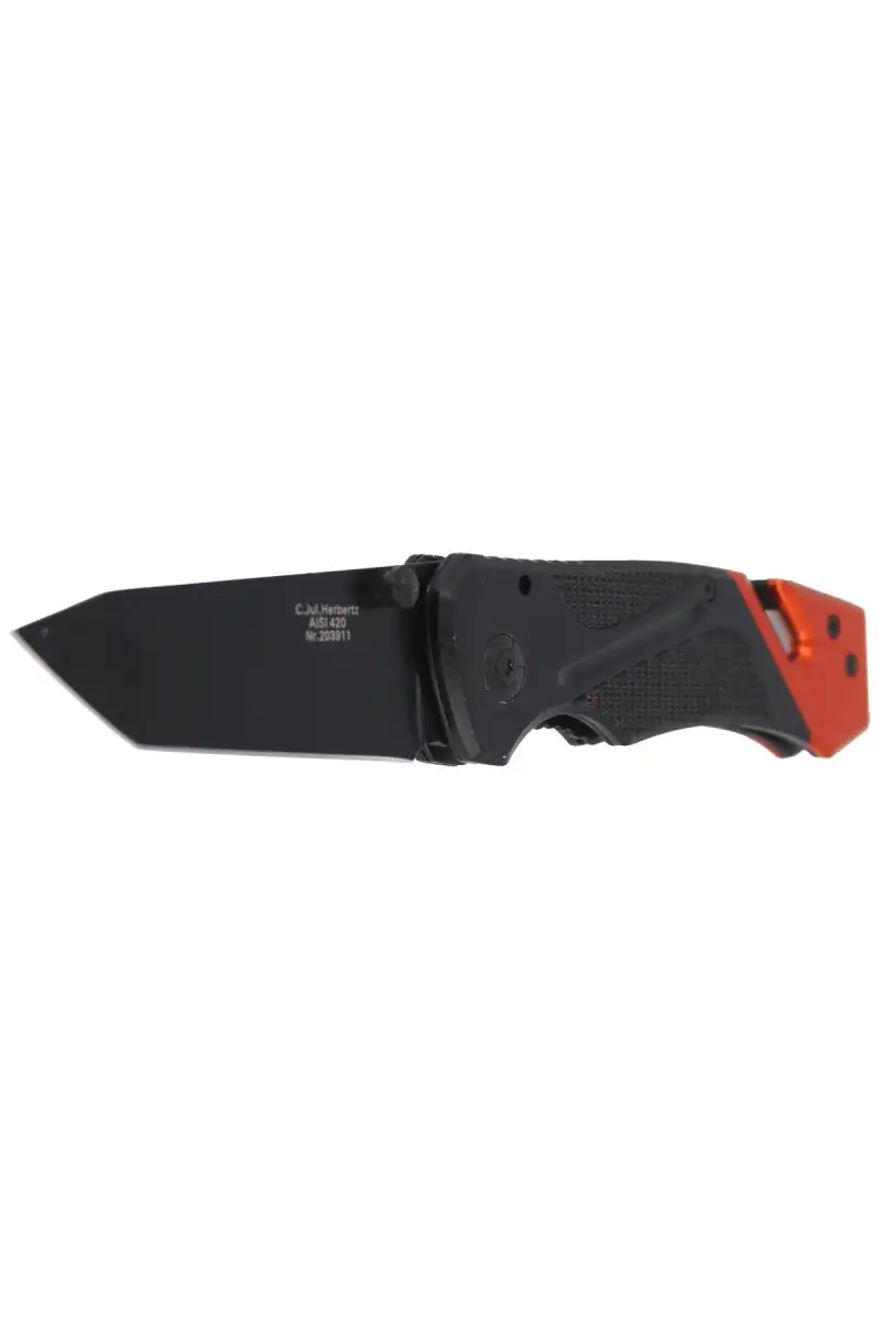 Nóż ratowniczy Herbertz CJH Black/Red Aluminium, Epoxy Coated 420 (203911)