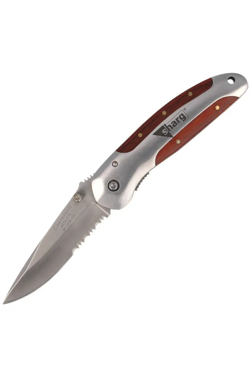 Nóż składany Herbertz CJH Pakka Wood/Steel, Satin 420 (256410 - 44199)