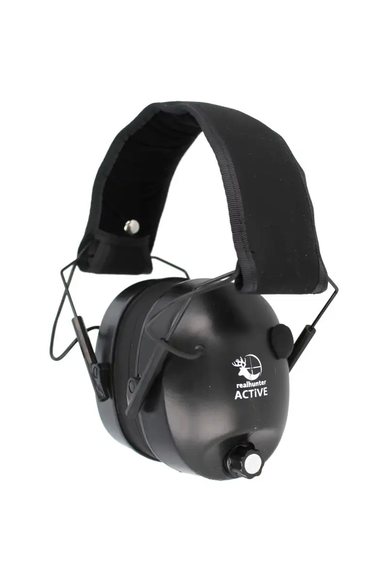 Ochronniki słuchu aktywne RealHunter Black (258-012)