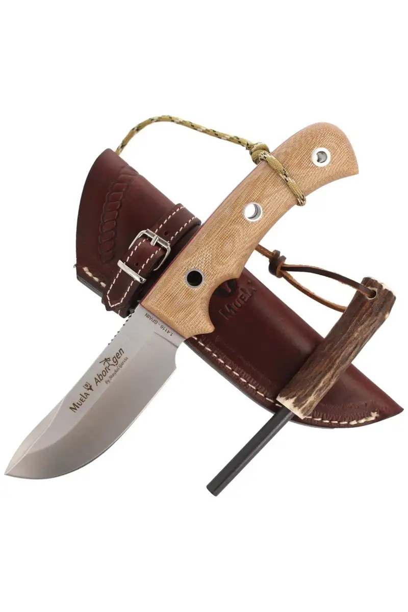 Nóż Muela Aborigen-12D Desert Canvas Micarta, Satin X50CrMoV15 by Maykol Garcia