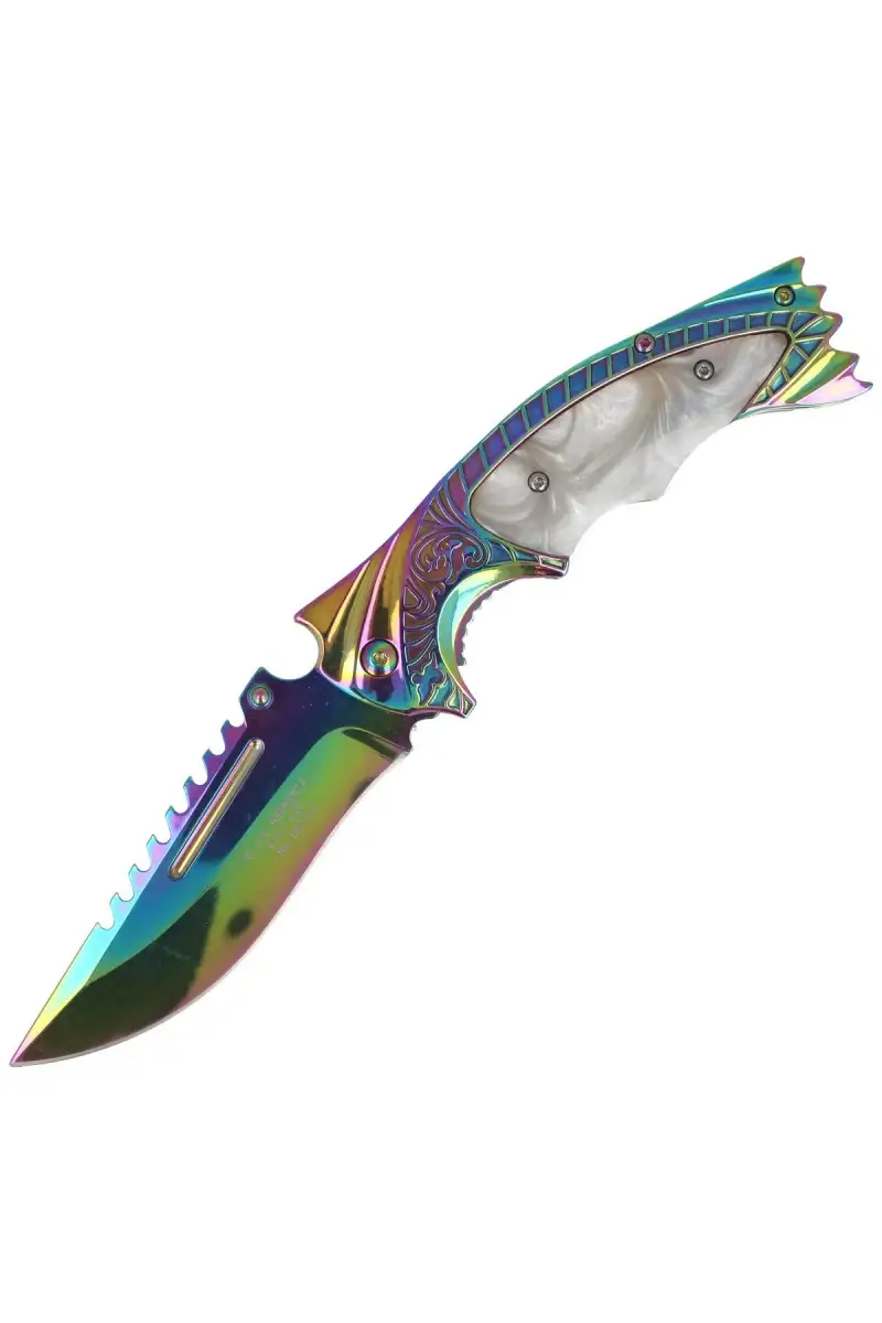 Nóż składany Herbertz CJH Rainbow Titanium/Pearl, Rainbow Titanium 3Cr13MoV (567312 - ART000136)