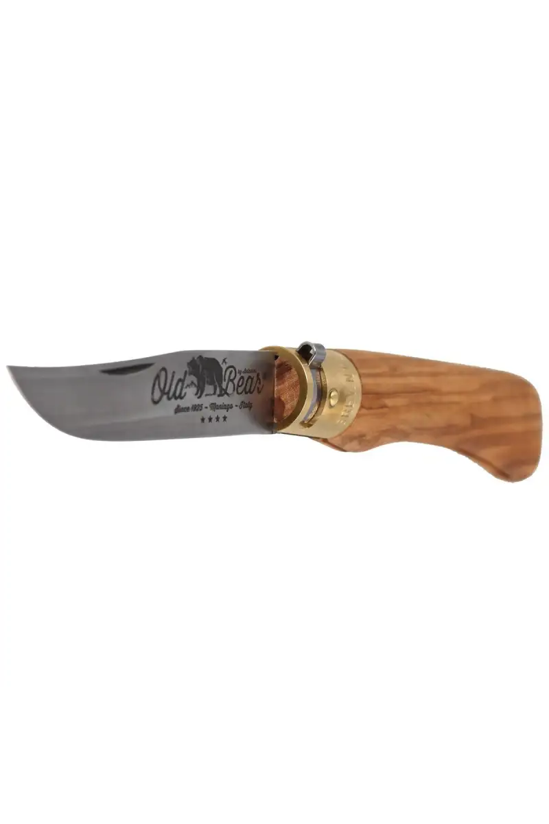 Nóż składany Antonini Old Bear Classical L Olive Wood, Satin AISI 420 (9307/21_LU)