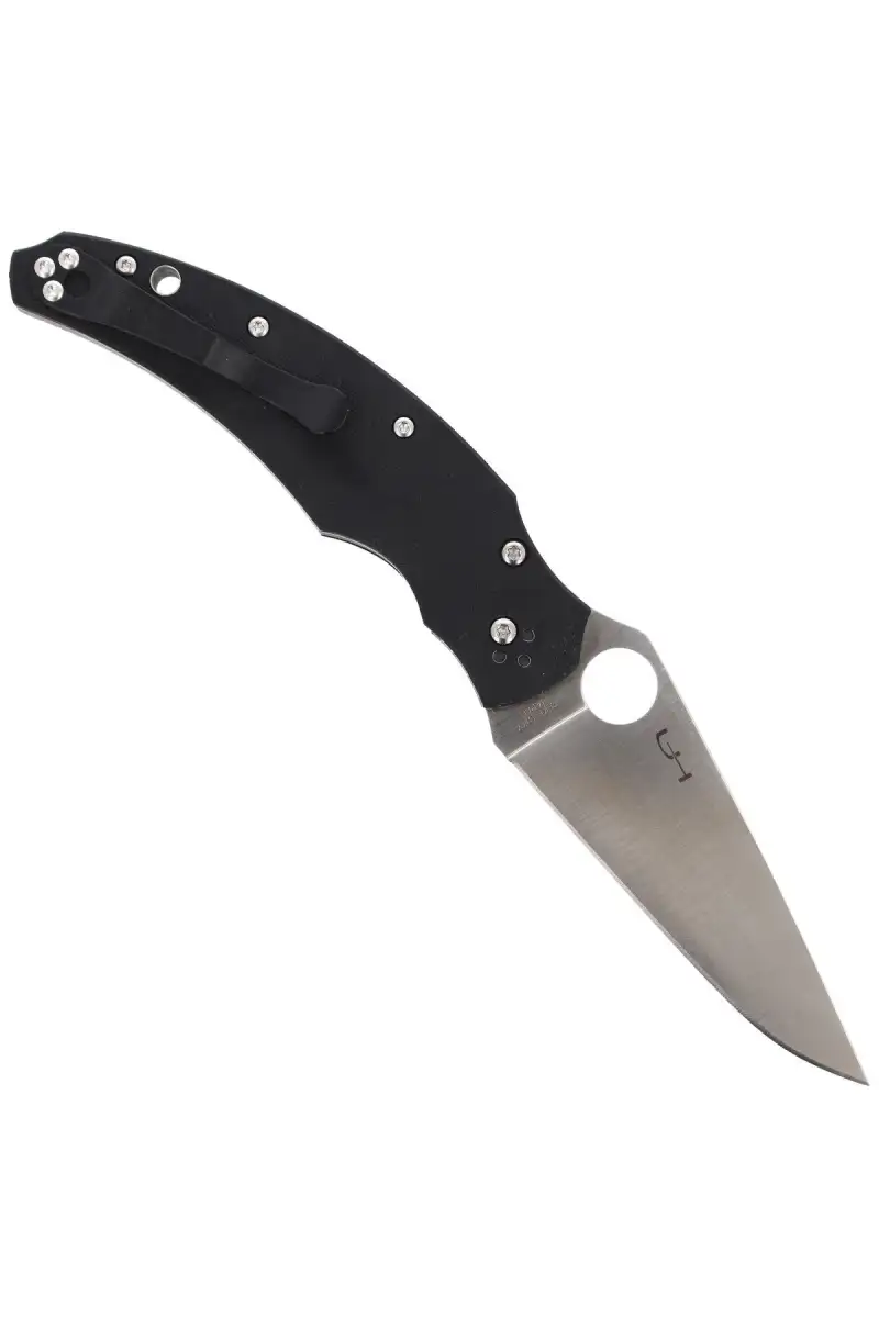 Nóż składany Spyderco Opus Black G-10 Plain (C218GP)