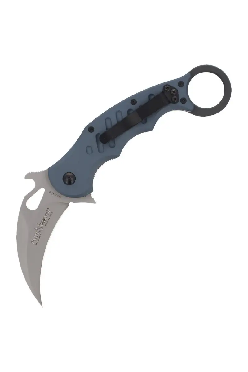Nóż składany Fox Karambit w/ Emerson Wave Grey Aluminium, Bead Blasted N690Co (478)