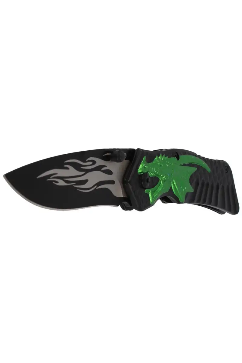 Nóż Herbertz Solingen Hit motyw 3D Green Dragon 90mm (582012)