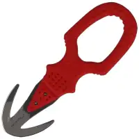 Nóż ratowniczy MAC Coltellerie Twin Rescuer Red FRN, Satin W 1.4034 (MC TS09.R)