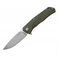 Nóż składany LionSteel T.R.E. G10 Green, Stone Washed Blade (TRE GGR)