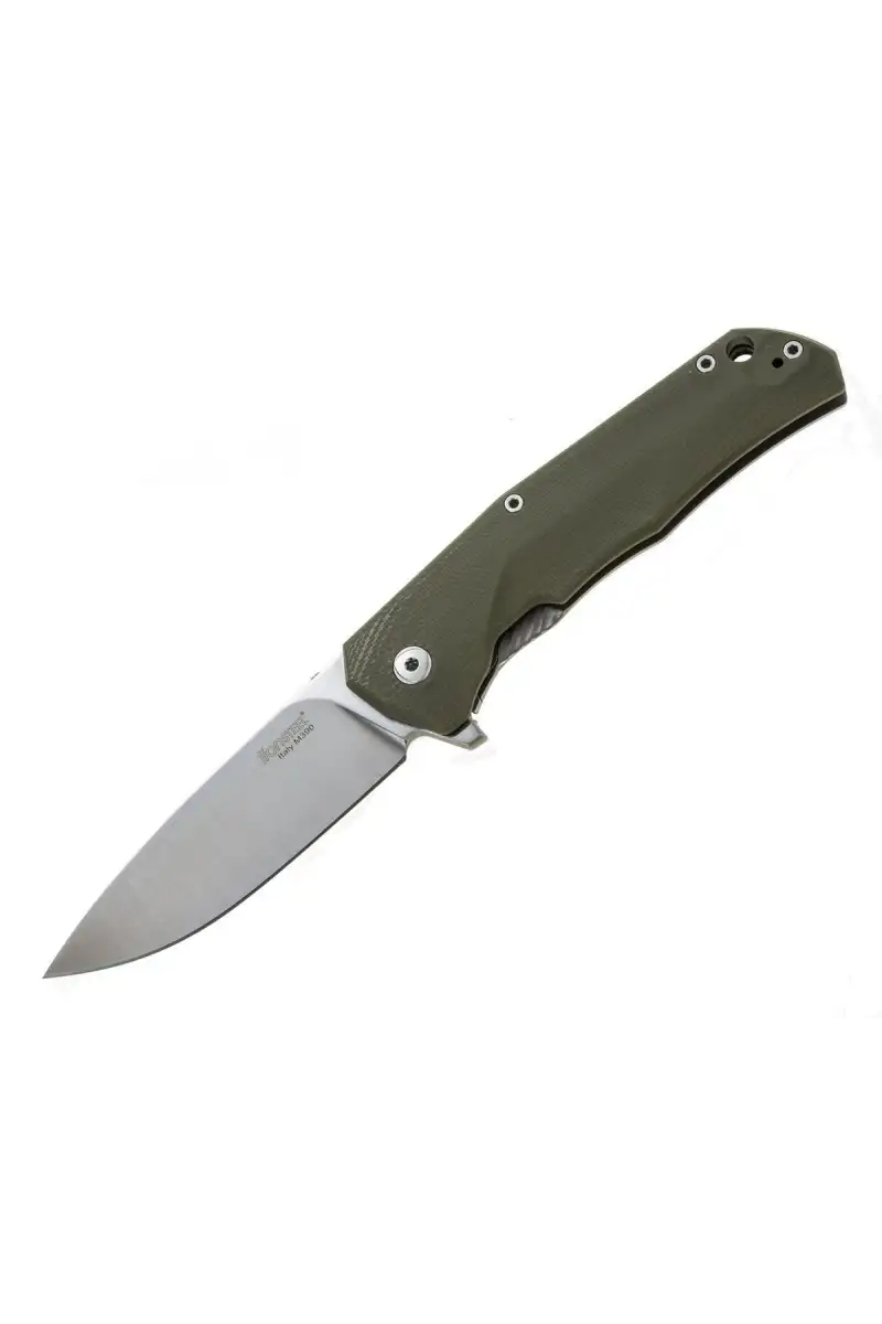 Nóż składany LionSteel T.R.E. G10 Green, Stone Washed Blade (TRE GGR)