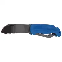 Nóż składany żeglarski MAC Coltellerie Boat 2 Blue PP/TPE,  Satin W 1.4034 (MC BOT2.B)