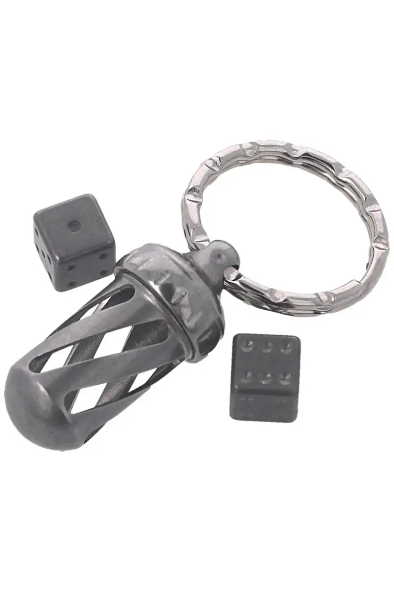 Brelok z kośćmi Lionsteel Acorn Dice, Steel (DD IN)