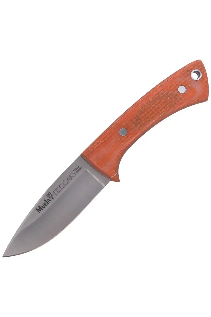 Nóż na szyję Muela Orange Micarta Neck Knife, Satin 1.4116 (PECCARY-8.O)