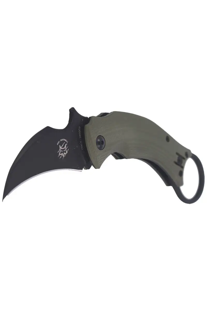 Nóż składany FOX Karambit Black Bird by Bastinelli G10 OD Green, Black Idroglider (FX-591 OD)