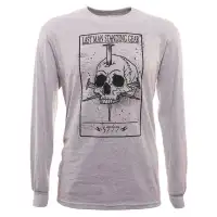 Koszulka z nadrukiem karty śmierci LMS Gear Death Card Skull LS, Grey 2XL (00018)