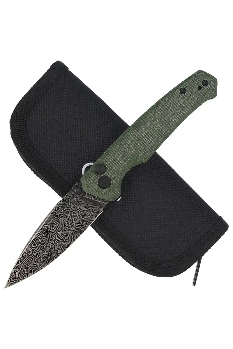 Nóż składany CIVIVI Altus Green G10, Black Damascus (C20076-DS1)