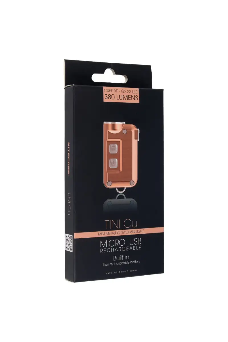 Latarka brelok NiteCore TINI CU, 380lm Li-ion Battery / 280mAh
