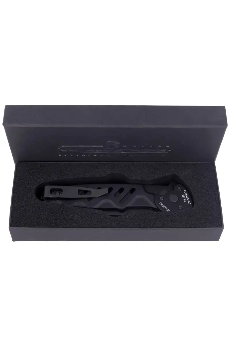 Nóż automatyczny Extrema Ratio Caimano Nero Black Aluminium, Black MIL-C N690 (04.1000.0169/BLK)