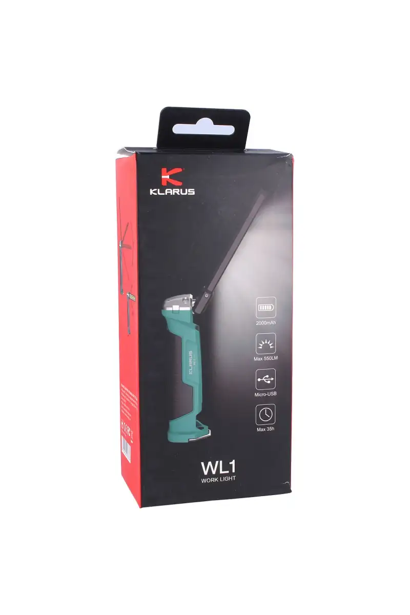 Latarka warsztatowa Klarus 550lm, 2000mAh, Working Light White/Red LED (WL1)