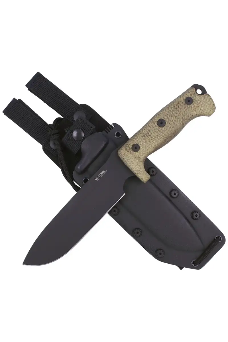 Nóż LionSteel M7B, Green Micarta, Black Sleipner (M7B CVG)
