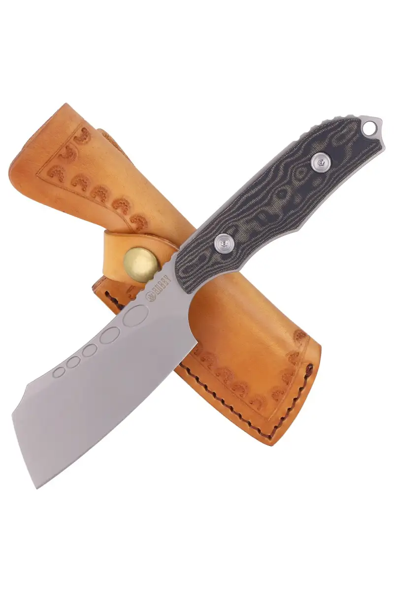 Nóż Kubey Knife Aiden, Black Micarta, Sand Blasted D2 by Damiano Dall'Amico (KU341A)