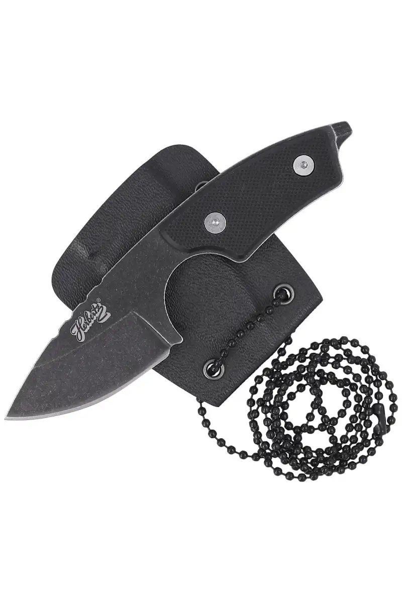 Nóż na szyję Herbertz CJH Neck Knife Black G10, Black Stonewashed 420 (55041 - 10000345)