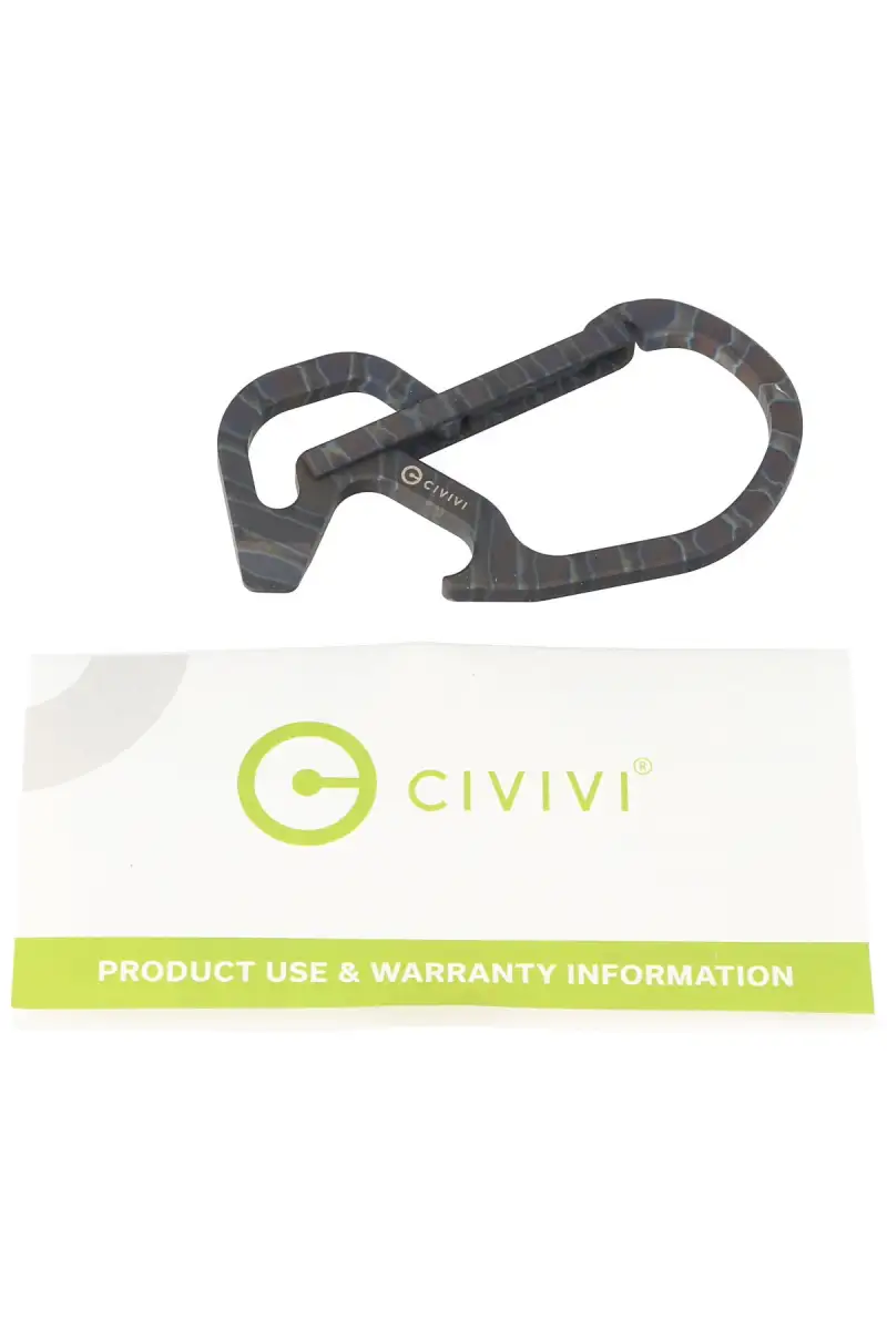 Karabińczyk CIVIVI Click Carabiner Keychain Multi-Tool, Flamed Titanium (CA-01B)
