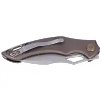 Nóż składany FoxEdge Sparrow Brown Anodized Aluminium, Sand Blasted by Denis Simonutti (FE-031)