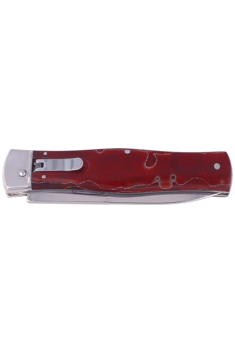 Nóż sprężynowy Mikov Predator Red Raffir, Mirror N690 (241-BRa-1/KP Red)
