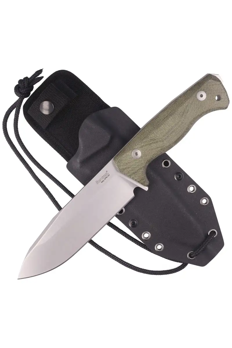 Nóż LionSteel Green Canvas Micarta, Satin CPM 3V by Molletta (T6 3V CVG)