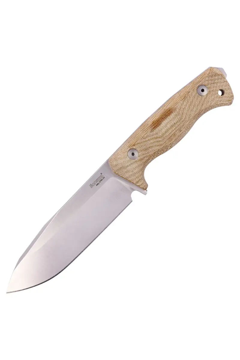 Nóż LionSteel Natural Canvas Micarta, Satin CPM 3V by Molletta (T6 3V CVN)