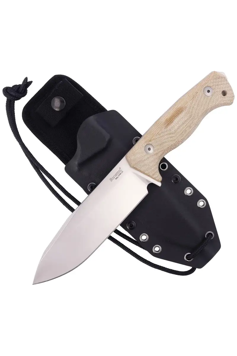 Nóż LionSteel Natural Canvas Micarta, Satin CPM 3V by Molletta (T6 3V CVN)