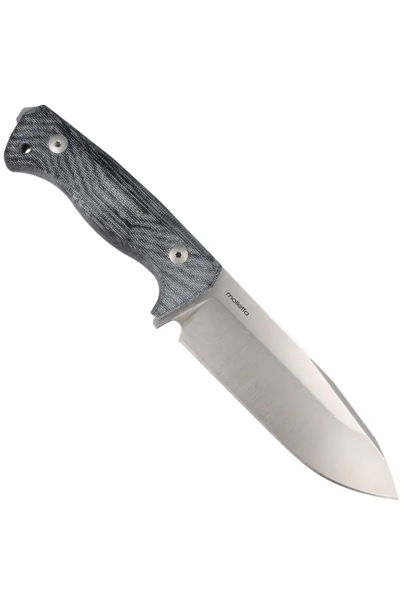 Nóż LionSteel Black Canvas Micarta, Satin CPM 3V by Molletta (T6 3V CVB)
