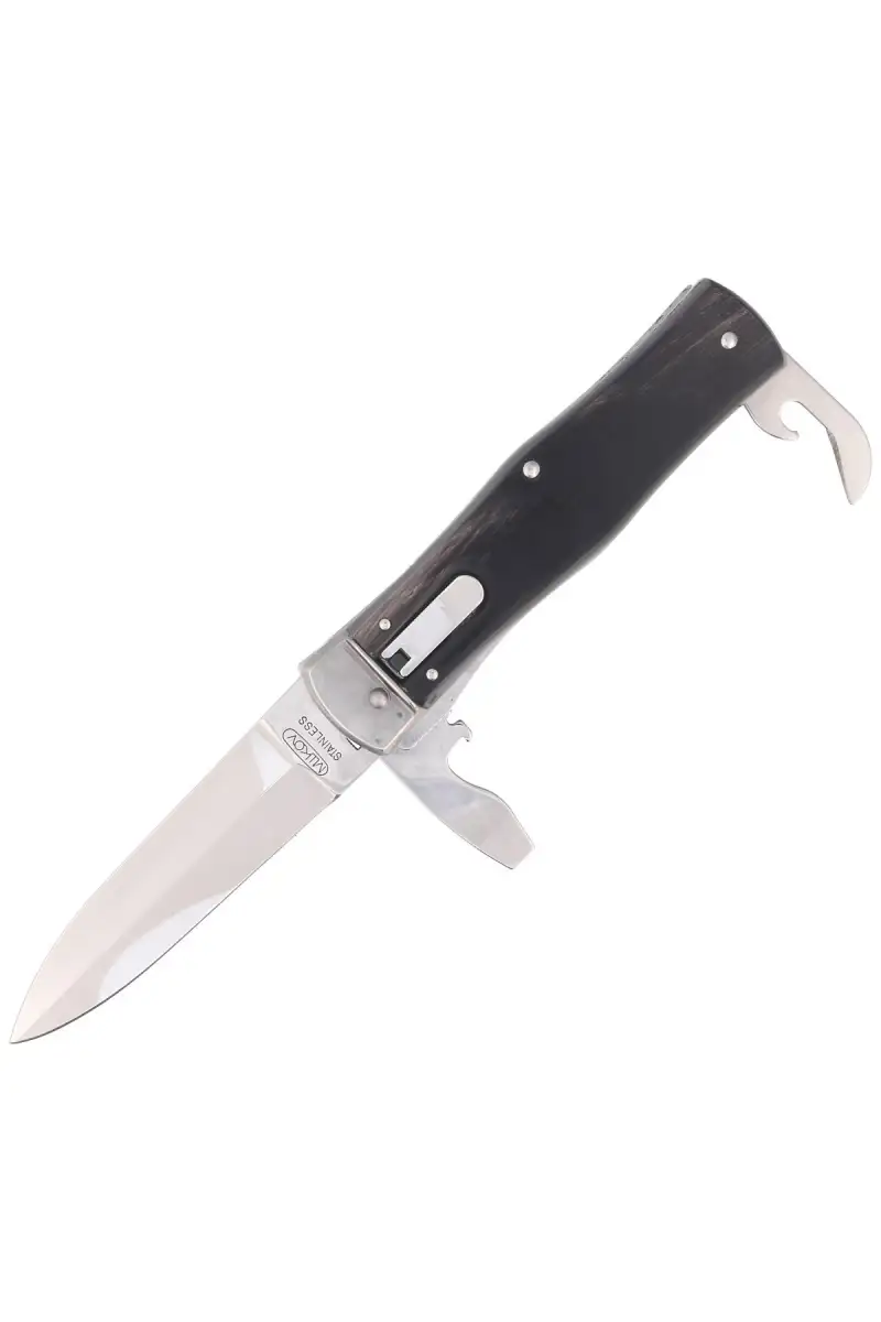 Nóż sprężynowy Mikov Predator Buffalo Horn, Mirror 3ostrz (241-NR-3/KP)
