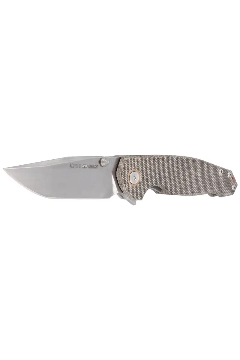 Nóż składany Viper Katla Green Canvas Micarta, Stonewashed M390 by Jesper Voxnæs (V5982CG)