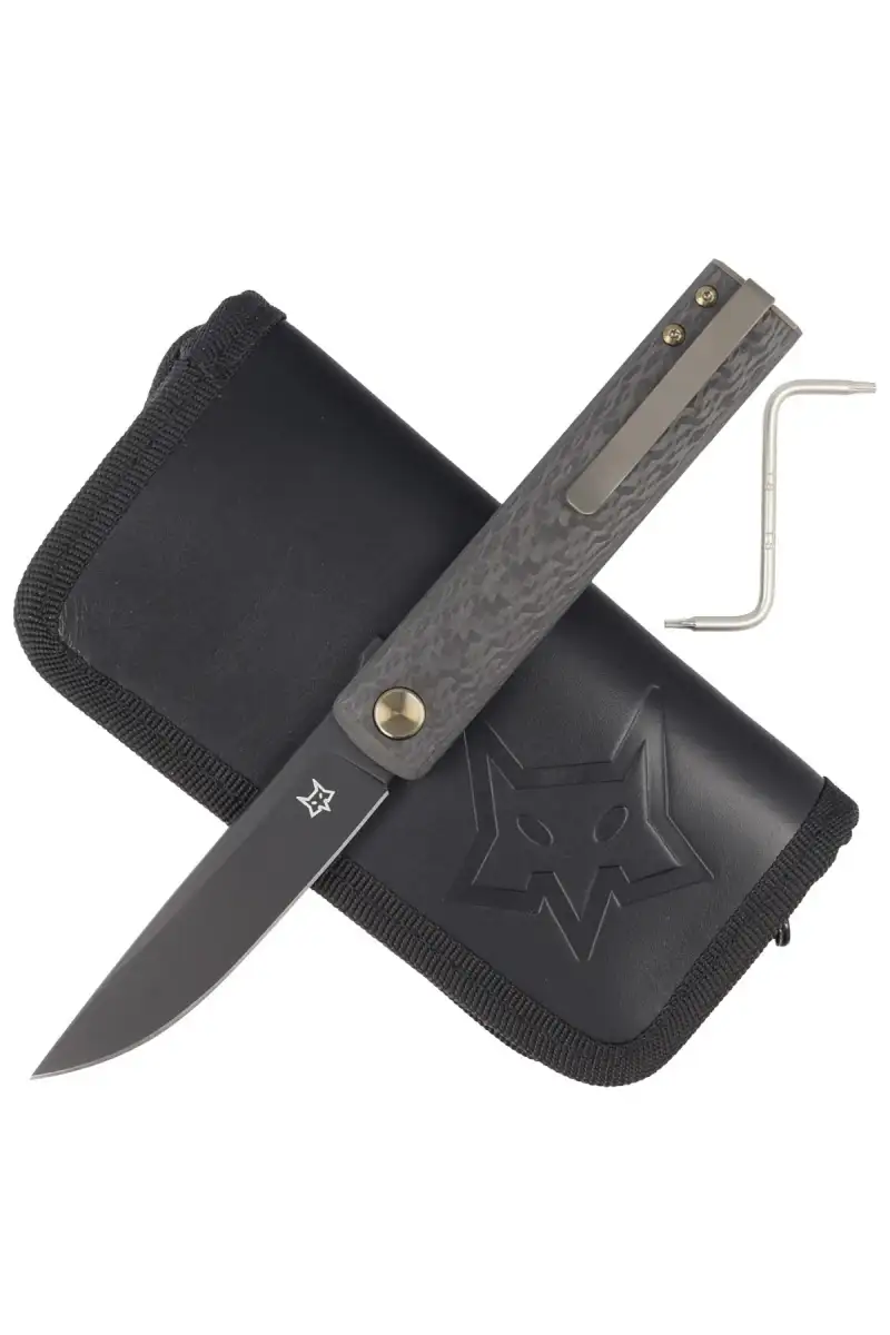 Nóż składany FOX Chnops Carbon Fiber, PVD M390 by Riccardo Gobbato (FX-543 CFBR)