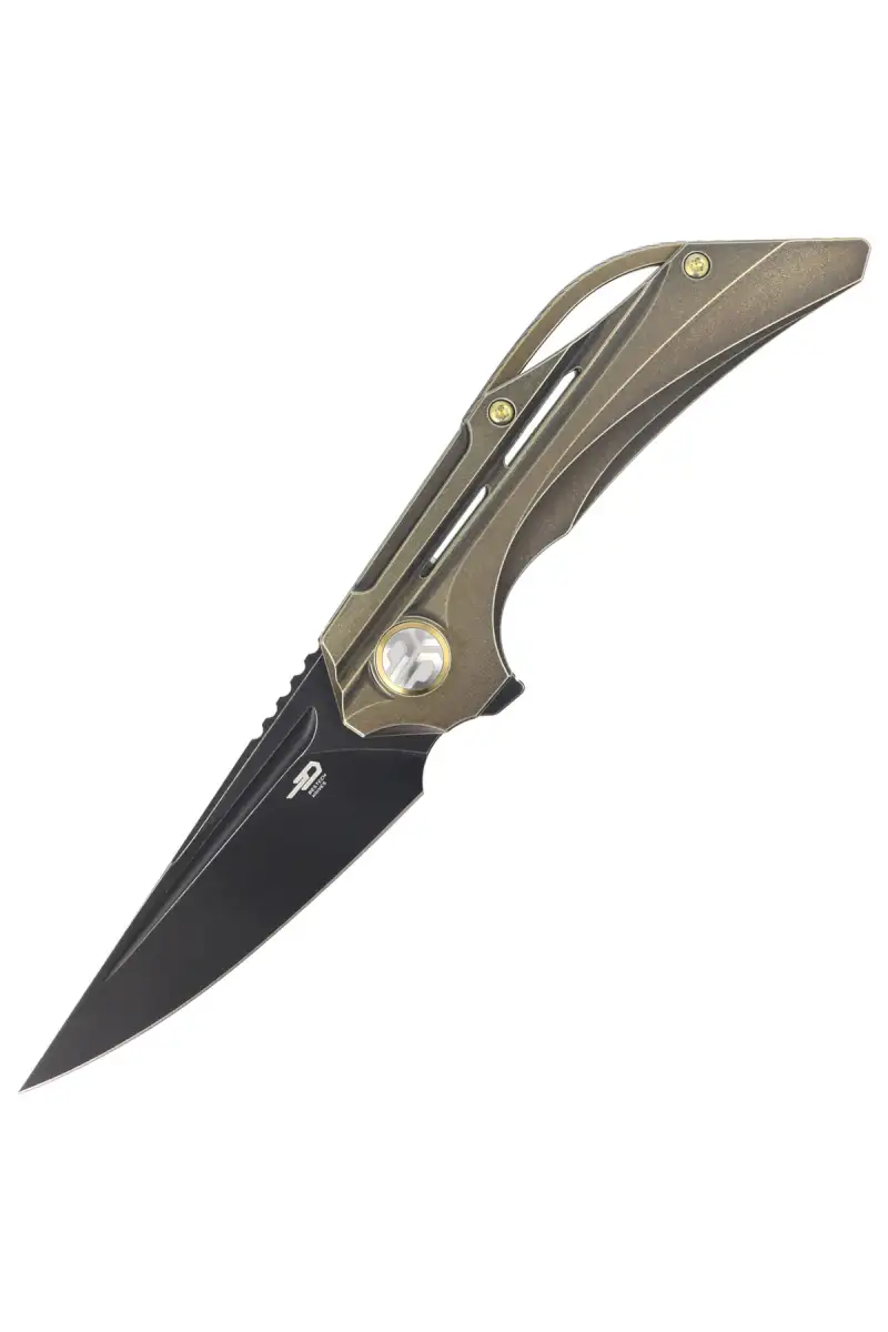 Nóż składany Bestech Vigil Bronze Titanium, Black Stonewashed M390 by Kombou (BT2201D)