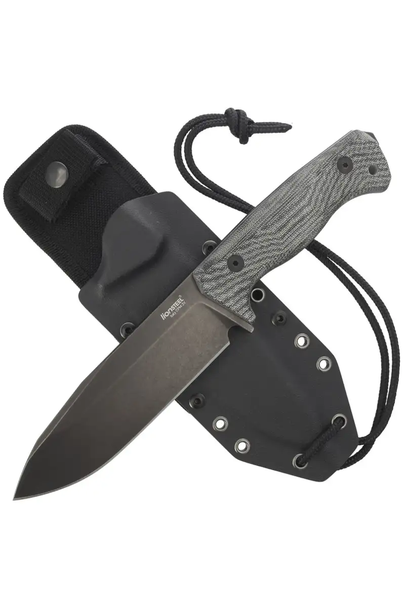 Nóż LionSteel Black Canvas Micarta, Old Black CPM 3V by Molletta (T6B 3V CVB)