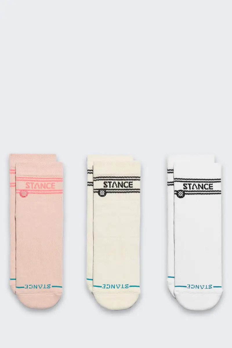 Skarpety Stance Basic Quarter 3 pary Pink